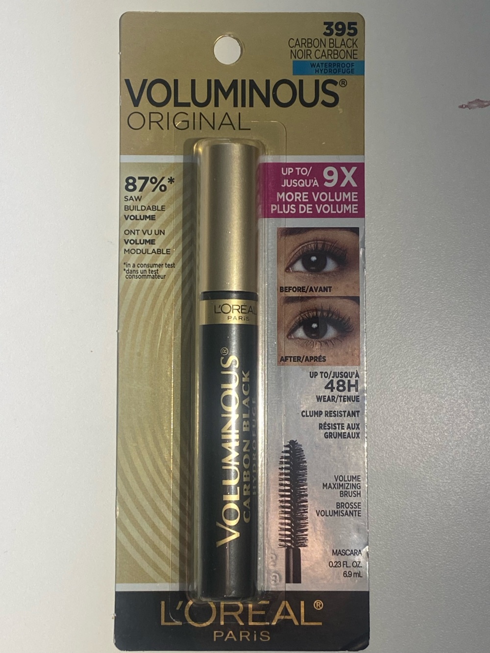 L'Oreal Voluminous Original Mascara — Carbon Black with Gold Cap